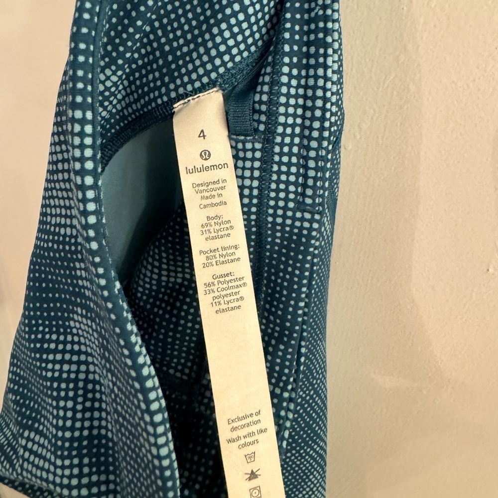 Lululemon Speed Up Tight 28" Illusion Tidal Teal Bermuda Teal - Picture 8 of 13